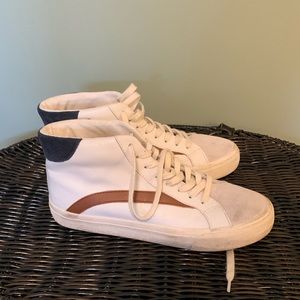 Madewell Sidewalk High-Top Sneaker in Colorblock Leather